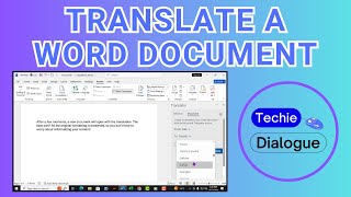 How To Translate A Word Document [upl. by Ellersick990]