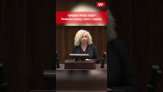 quotUMARŁY PRZEZ WASquot Posłanka Lewicy OSTRO o rządzie shorts [upl. by Yelsa]