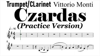 Czardas Trumpet Clarinet Sheet Music Backing Track Play Along Partitura [upl. by Fazeli]