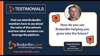 BrokerBin Testimonial  Alta Technologies  Future Growth [upl. by Eirrol]