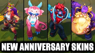 All New Anniversary Skins Spotlight KDA Gragas Cosplayer Neeko Esports Fan Trundle Anniversary Sivir [upl. by Naginnarb367]