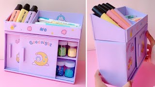 DIY Desktop Organizer Waste Paper  Paper Craft  Pen Holder Organizer [upl. by Nniuq]