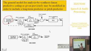 Speech and Audio Processing 4 Speech Coding I  Professor E Ambikairajah [upl. by Laughry]