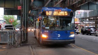 NYCT Bus 2019 New Flyer XD40 7576 on the Bx27 51624 [upl. by Himelman]