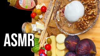 ASMR MUKBANG  CHEESE BOARD BURRATA BRIE FIGS AVOCADO WITH HONEY [upl. by Raffin]