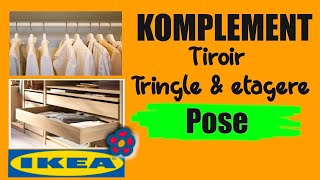 Installer TIROIR Komplément  étagère et tringle IKEA Pareil pour la série Hemnes [upl. by Dolores]