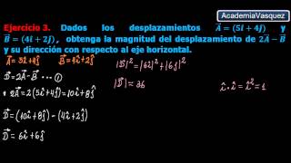 Vectores unitarios Ejercicio 3 Desplazamiento [upl. by Annasus754]