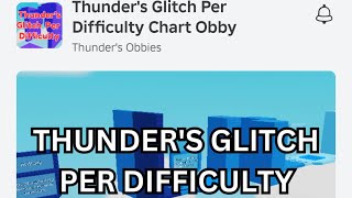 Thunder’s Glitch Per Difficulty Chart Obbystages 151 [upl. by Ocimad]