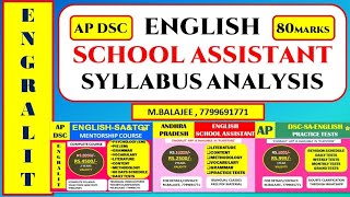 AP DSC SA ENGLISH SYLLABUS  BEST ONLINE COACHING  7799691771  BALAJEE SIR [upl. by Killigrew271]