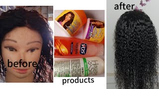 HOW TO REVAMP your curly wigs using affordable products for long lasting curls wigsrevampingdiy [upl. by Gabby774]