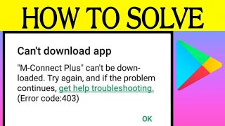 how to fix cant download apps from play store error 403 problem fix [upl. by Adnicaj]