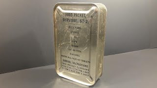 1950 Food Packet Survival Tropic 2 Ration Pilot MRE Review Meal Ready to Eat Taste Test [upl. by Napas]