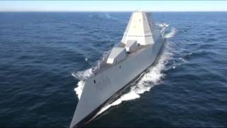 Future USS Zumwalt DDG 1000 Underway [upl. by Assillim]