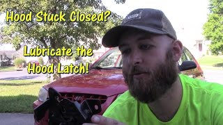 Car Hood Wont Open Try Lubricating the Hood Latch by GettinJunkDone [upl. by Newg]