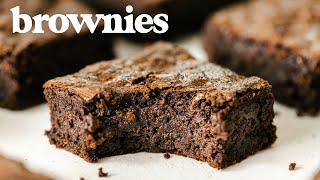 The Perfect BROWNIE  How to Make FUDGY CracklyTop Brownies [upl. by Ynned141]