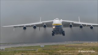 Antonov An225 Mriya Start Airport LeipzigHalle 07072021 [upl. by Rentschler]