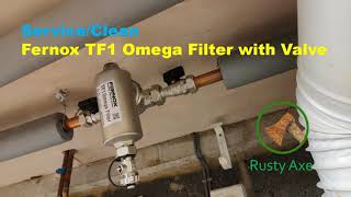 How to ServiceClean Fernox TF1 Omega Filter with Valve for Central Heating [upl. by Yelrahc]