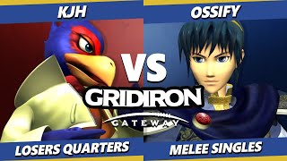 Gridiron Gateway 2024 TOP 8  KJH Falco Vs Ossify Marth Smash Melee  SSBM [upl. by Lonne]