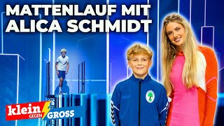 Alica Schmidt vs Tom 13 Wer läuft schneller über Matten  Klein gegen Groß [upl. by Klimesh]