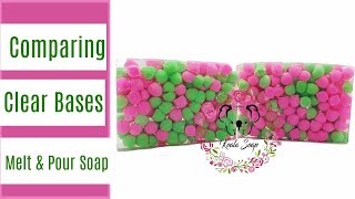 Comparing Clear Melt and Pour Soap with Neon Embeds Tutorial Using Melt and Pour Soap Silicone Mold [upl. by Mikkanen]