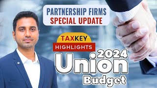 Partnership firm tax update from budget 2024 in tamil [upl. by Aryan683]