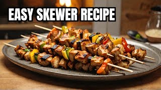 🍗 Quick amp Easy BBQ Chicken Skewers 🔥 Flavorful Marinade Recipe [upl. by Ainafets]