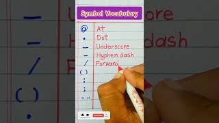 Symbol VocabularyCommon Used Symbols [upl. by Airrotal]