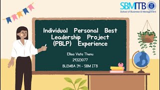 The Entrepreneurial Leadership Experience of Ellisa Vista  29323077 BLEMBA34 SBM ITB [upl. by Naffets]