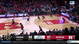 1 Purdue vs Rutgers INSANE Ending  2021 College Basketball [upl. by Atsirhc]