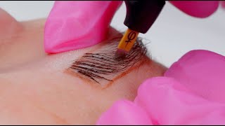 Sopracciglia IperRealistiche  Microblading passo dopo passo con Natasa Jelovac [upl. by Enelkcaj]