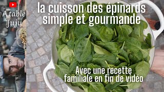 Recette épinards comment cuire des épinards [upl. by Ohcamac]