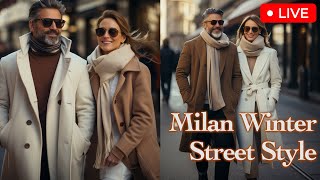 Milan Fashionistas Gear Up for Christmas Witness the Ultimate Street Style Extravaganza [upl. by Ynhoj]