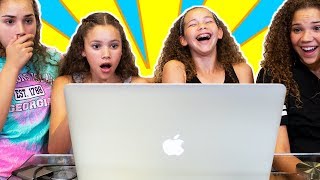 Reacting To Our FIRST Original Music Videos Haschak Sisters [upl. by Acassej760]