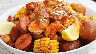 EASY Shrimp Boil at Home  How To Make Shrimp Boil [upl. by Ytirehc755]