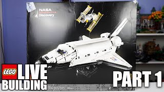 LEGO Icons NASA Space Shuttle Discovery  Build  Part 1 [upl. by Larimer]