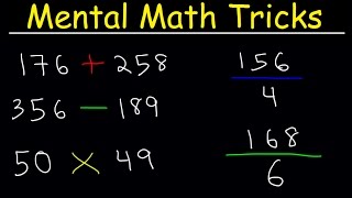 Mental Math Tricks  Addition Subtraction Multiplication amp Division [upl. by Crowe145]