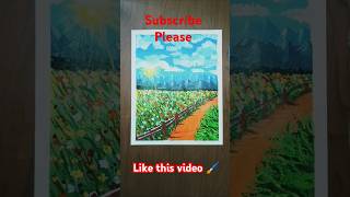 Flowers Field Panting Easy❤️🖌️👀👍art acrylicpanting shortsfeed paintingstyles [upl. by Takeo965]