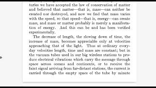 1b Charles Steinmetz FOUR LECTURES on Relativity and space Chapter 1 b 1923 [upl. by Aicilehp]