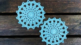 Crochet Coaster Motif Tutorial [upl. by Coughlin]