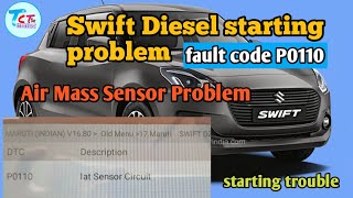 Swift Diesel engine starting problem fault code P0110 Air mass sensor [upl. by Esinyt]