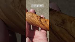 Pizza Cutter with Olivewood handle smallbusiness handmade art craft [upl. by Pearline]