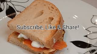 Smoked Salmon Sandwich  Salmon Sandwich Recipe  Sandwich recipe  Quick Sandwich recipe  Salmon [upl. by Yroffej]