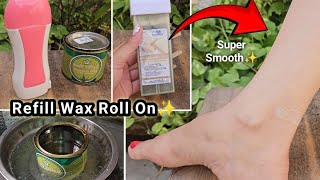 ReFill your Wax Roll on in just 2 Steps  How to Open and Refill Home Wax in Roll On  Glow Yourself [upl. by Gehman]