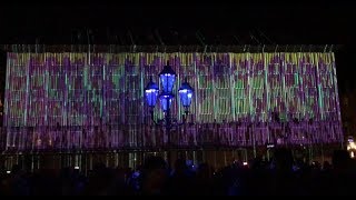 Nürnberg blaue Nacht 2018  Musik amp Light Show Hauptmarkt [upl. by Noivert501]