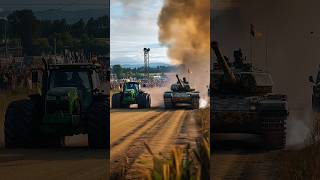 Heavy Machinery Power Battle  Powerful Tanks vs Giant Tractors [upl. by Denton]