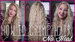 ✦ How to Crimp Your Hair ✦  NO HEAT [upl. by Mignon837]