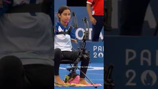 Sheetal Devi Indian Paraarcher 🔝💯🔥 sports parisolympics2024 motivation ytshorts [upl. by Ninazan]