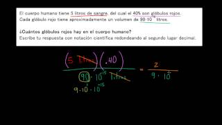 Calculando los glóbulos rojos en el cuerpo con notación científica [upl. by Trimmer752]