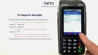 How To Reprint Receipt on an Ingenico Desk 5000 or Move 5000 Credit Card Terminal [upl. by Robins140]