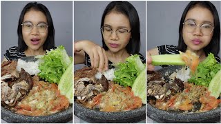 ASMR SAMBAL TERONG BAKAR  MUJAIR GORENG  LALAPAN [upl. by Naawaj]